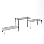 STORACK 60 x 25 x 60 cm 3 Tier Height Adjustable Flower Pot Stand For Balcony, Terrace And Living Room