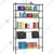 STORACK 14 x 24 x 72 inch 6 Shelves Height Adjustable Foldable Boltless Wire Shelving Rack Shelves, Black Finish