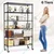 STORACK 14 x 24 x 72 inch 6 Shelves Height Adjustable Foldable Boltless Wire Shelving Rack Shelves, Black Finish