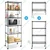 STORACK 14 x 24 x 72 inch 6 Shelves Height Adjustable Foldable Boltless Wire Shelving Rack Shelves, Black Finish