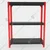 FIDVI® 9D X 23L X 30H Inch 3 Shelves Powder Coated Slotted Angle Metal Rack With Accessories Colour-Black & Red (SR-521)