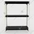 FIDVI® 9D X 23L X 30H Inch 3 Shelves Powder Coated Slotted Angle Metal Rack With Accessories Colour-Black Ivory(SR-519)