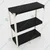 FIDVI® 9D X 23L X 30H Inch 3 Shelves Powder Coated Slotted Angle Metal Rack With Accessories Colour-Black Ivory(SR-519)