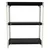 FIDVI® 9D X 23L X 30H Inch 3 Shelves Powder Coated Slotted Angle Metal Rack With Accessories Colour-Black Ivory(SR-519)