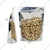 50 Pcs, 350gm Transparent Front and Silver Back Ziplock Standup Pouches for Storing Foods like Nut-Fruit