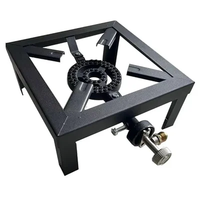 Alloy Steel Square Shaped Stove Chulha with Jodhpuri Burner Ideal for Both Domestic and Commercial Use