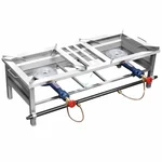 10x26x10 inch Dual Burner SS Gas Bhatti for Commercial Use