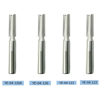 Yash Eco Made in India 4pcs Straight Bits Combo for Cabinet Making and Shelf Groove Cutting, YE-04 120A-20-21-23