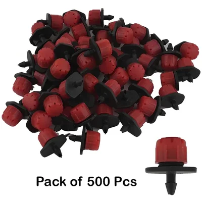 Adjustable Dripper, Straight Connector with Tap Suitable for 4-7 mm Tubes, 0-70 LPM(Pack-500)