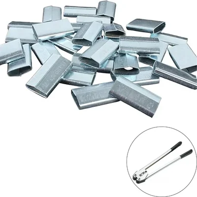 32 mm Galvanized Iron Strapping Clips for Box & Parcel Packing | 1 Kg Quantity