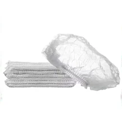 100 pcs, Disposable White Stretchable Hair Cover Caps For Multipurpose Usage