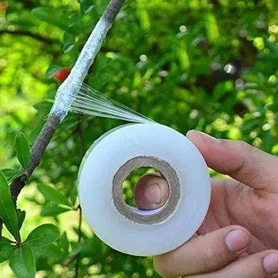 2 Inch x 100M Stretchable Recyclable Plant Grafting Tape Pack of 2 Transparent Self-Expanding Budding Barrier Film