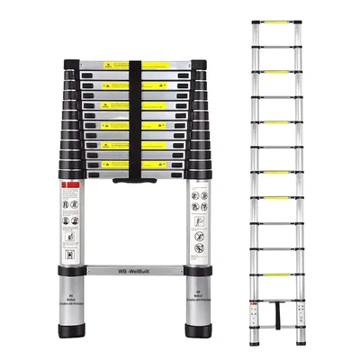 Welbuilt 16.5 Feet Portable & Compact Aluminium Telescopic Ladder | EN131 Certified