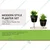 Ecofynd Stylish, Contemporary Black Metal Planter Pots with Golden Stand (2 Piece Set)