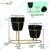 Ecofynd Stylish, Contemporary Black Metal Planter Pots with Golden Stand (2 Piece Set)