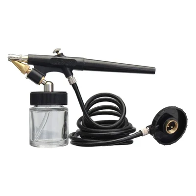 Techno Suction Type Airbrush Pen Gun Kit With 2 Pcs of 22 ml Glass Cup (AB-110)