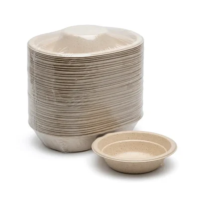 Chuk 500ml Biodegradable Delivery Round Container for Parties, Catering & Family Events(Pack-500 pcs)