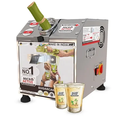 Microactive High Performance Sugarcane Juicer Machine with 0.5HP Motor and Stainless Steel Body