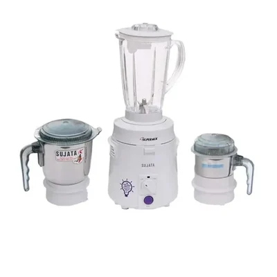 Sujata Supermix Mixer Grinder, 900 Watt, with Free One Medium Jar and One Small Jar