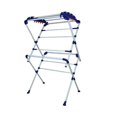 Heavy Duty Foldable Sumo Cloth Drying Stand, Powder Coated Steel, 5 x 3 Feet (Height x Width)