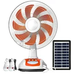Gramstrong Republic 12 inch Solar Powered Fan with 6v 4500ah Battery For Long Run