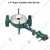 Super Canteen Gas Burner, Low-pressure (L.P.) Heavy Duty Cast Iron Material