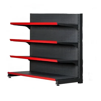 Premium Quality 5 x 3 Feet 4 Shelves Display End Cap Rack ( Colour- Black)