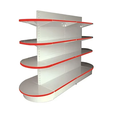 Premium Quality Gondola With End Cap Super Market Display Rack, Oval Shape (Set Of 1 Pcs)(Size-6 Feet)