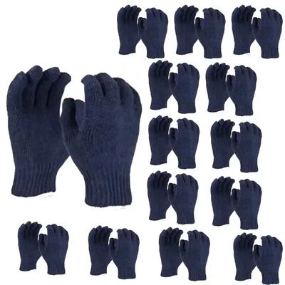 Super Safety Pack of 50 Pairs, Knitted Cotton Multipurpose Safety Gloves 60 Gram, Unisex