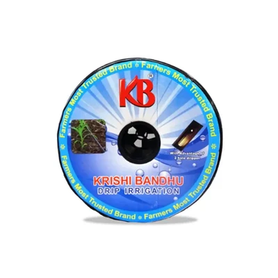 Krishi Bandhu 20X4X40 Flat Lateral Pipe (3000 FT) | 20mm 4 LPH Drip Tape with 40cm Spacing For Farming Use