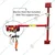 HT 600 Kg Load Capacity 180° Wall Mounted Electric Hoist Support Arm (Without Electric Hoist)
