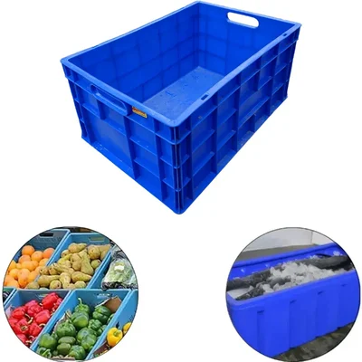 Supreme 76 Liter SCL 650x450x315 mm Blue Plastic Crates (Pack of 3)