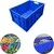 Supreme 76 Liter SCL 650x450x315 mm Blue Plastic Crates (Pack of 3)