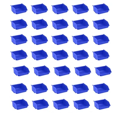 Supreme 95x102x51 mm Blue Small Storage Bin, Premium Plastic Material (BIN-1)-Pack of 35