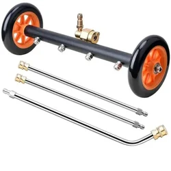 Premium Quality 16 inch Dual-Function Undercarriage Cleaner, With 2 Piece Extension Wand and 90 Degree Angled Wand