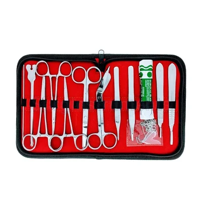 FORGESY 18 Pcs Minor Surgery Set With SS Body for Clinical Procedures and Anatomy Dissection with Premium Carrying Case