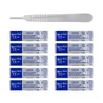 Forgesy Handle No.3 Surgical Cutting Tool Card Arts Stainless Steel, With 10Pcs Premium(Blade No. 10)