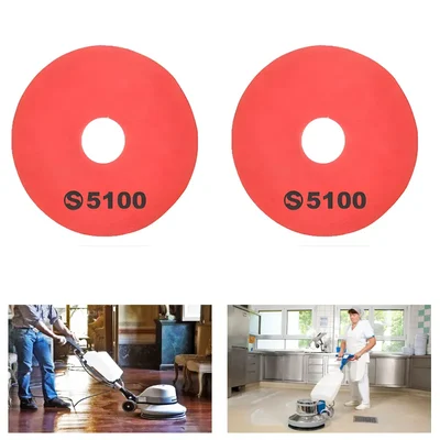 Surie Polex 17 inch Red Floor Buffer Pads For Polishing and Buffing (5100) - Pack of 2