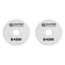 Surie Polex 20 inch White Floor Polishing Pads For Polishing and Buffing (4200) - Pack of 2
