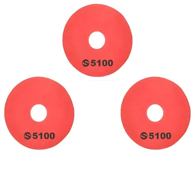 Surie Polex 13 inch Red Floor Buffer Pads For Polishing and Buffing (5100) - Pack of 3