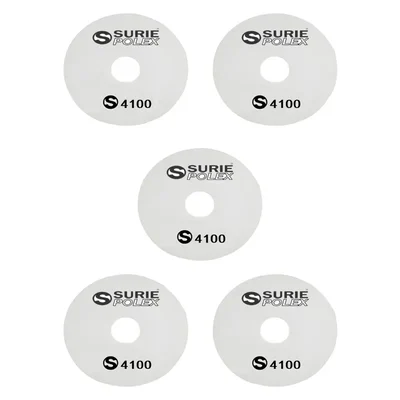 Surie Polex 13 inch White Floor Polishing Pads For Polishing and Buffing (4100) - Pack of 5