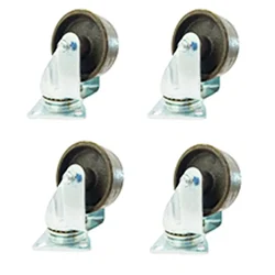 Suwas Trolley 76mm x 32mm 125Kg. Loading Capacity CI (Cast Iron) Swivel Castor Wheel (Pack of 4)