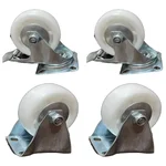 Suwas Trolley 4 Pcs 4” x 2”, 500Kg. Load Capacity Nylon Type Castor Wheel (Fixed & Swivel), 6 Month Warranty