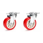 Suwas Trolley 4 inch 100 kg per wheel Load Capacity PU Swivel Castor Wheel, 6 Month warranty (4x1.25-100-SWL-PU)