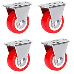 Suwas Trolley 76mm x 32mm 75Kg. Loading Capacity PU (Polyurethane) Fixed Castor Wheel (Pack of 4)