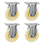 Suwas Trolley 76mm x 32mm 75Kg. Loading Capacity Nylon Fixed Castor Wheel (Pack of 4)