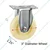 Suwas Trolley 76mm x 32mm 75Kg. Loading Capacity Nylon Fixed Castor Wheel (Pack of 4)