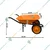 Heavy Duty 130-150Kg Load Capacity, Yellow Double Wheel Barrow(SWB -6)