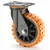 Heavy Duty Skid Proof 150 MM / 6 Inch PU With PP Core Double Ball Bearing Swivel Caster Wheel