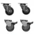 Heavy Duty 3 x 1.25 Inch Swivel & Brake Type Caster Wheel(Pack-4 Pcs)